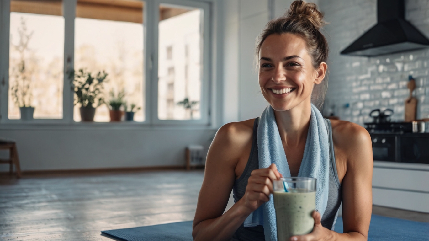Femme faisant du fitness à la maison